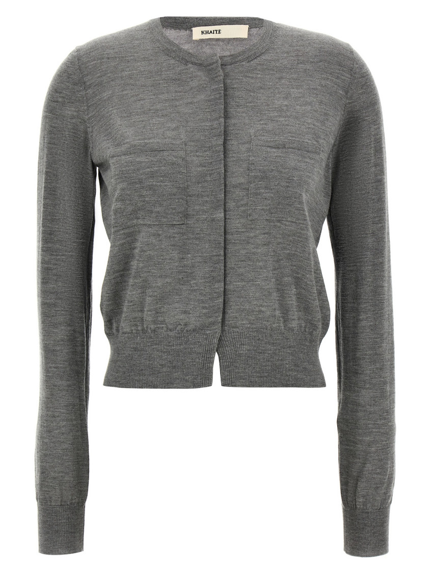 Khaite Lilou Sweaters And Cardigans Gray In Grey