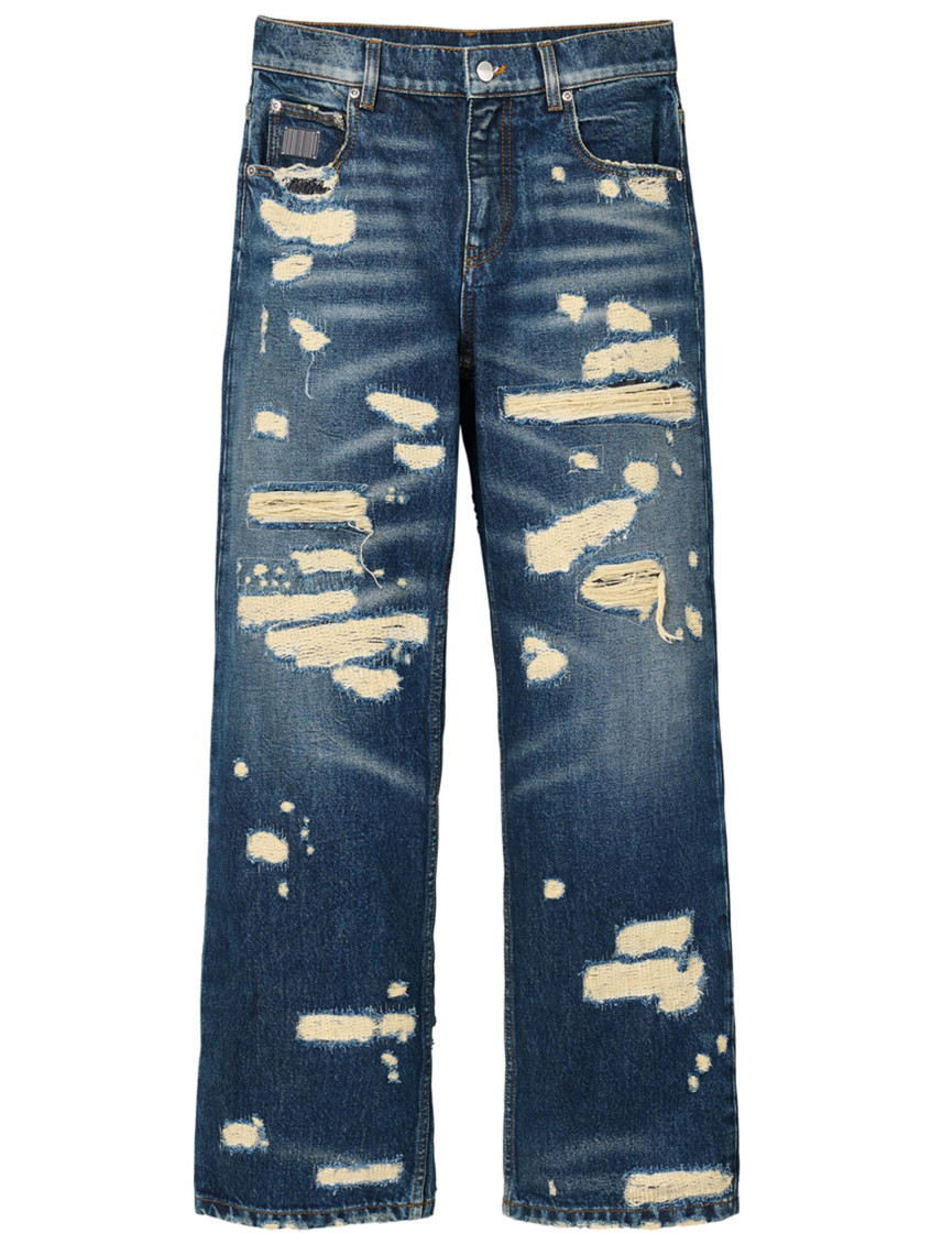 Marc Jacobs The Rip And Repair Straight Jean Jeans In Blue