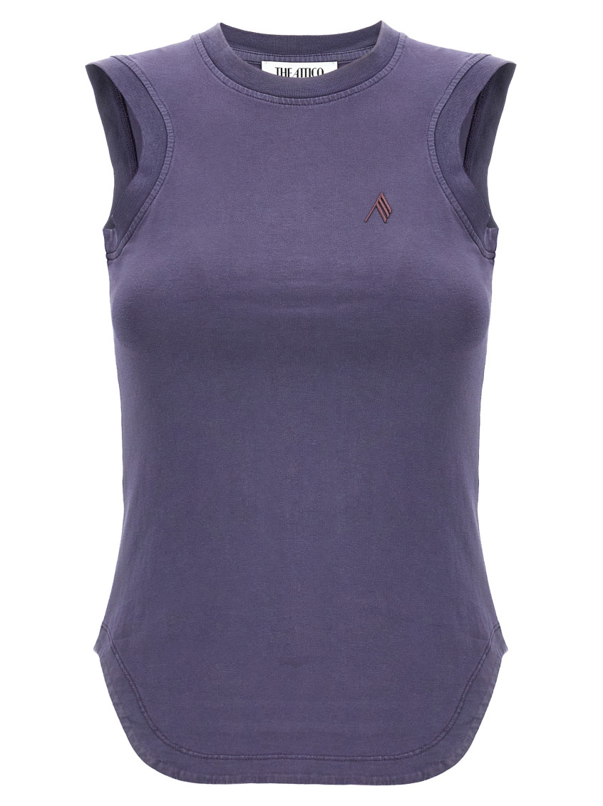 Shop Attico Purple Reese Top