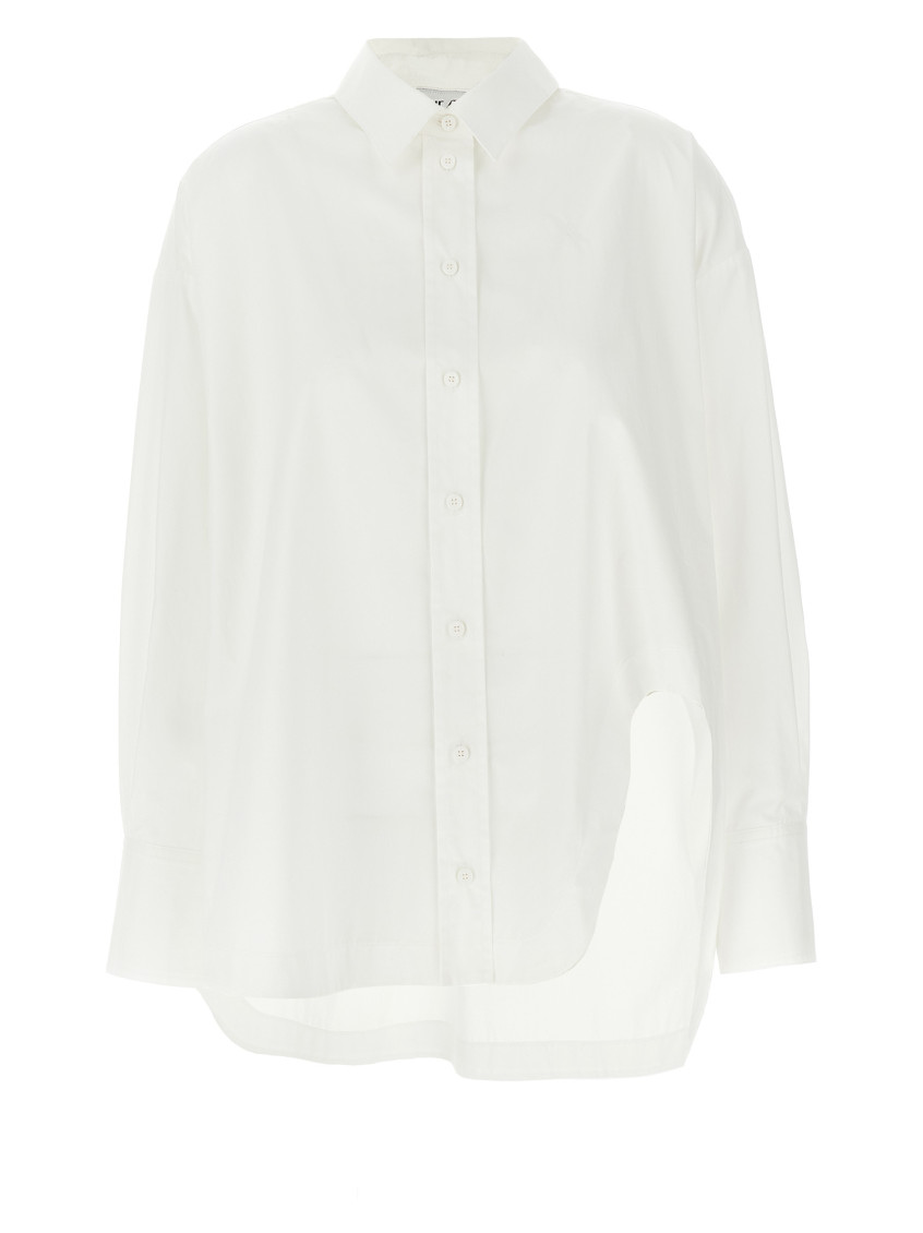 Attico Maxi Diana Shirt With Slit In White