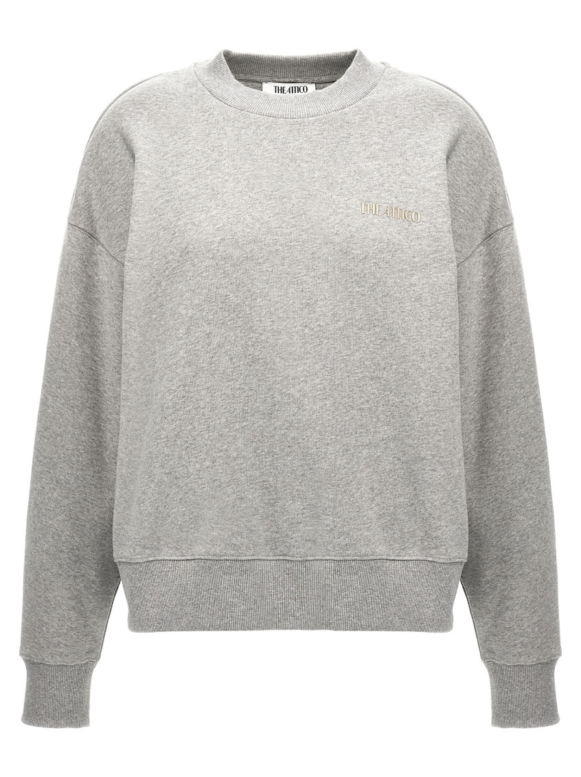 Shop Attico Grey Logo Sweatshirt