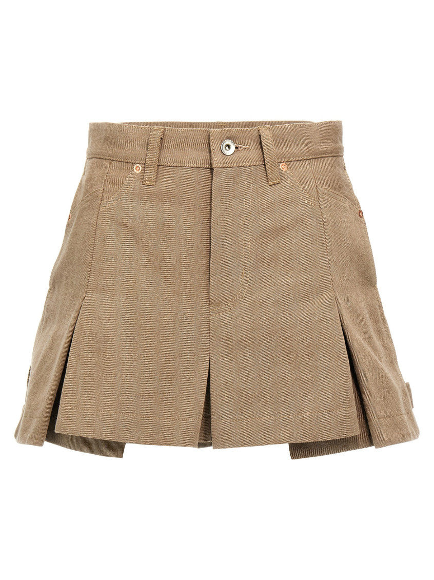 Sacai Canvas Shorts Bermuda And Short Beige In Beige
