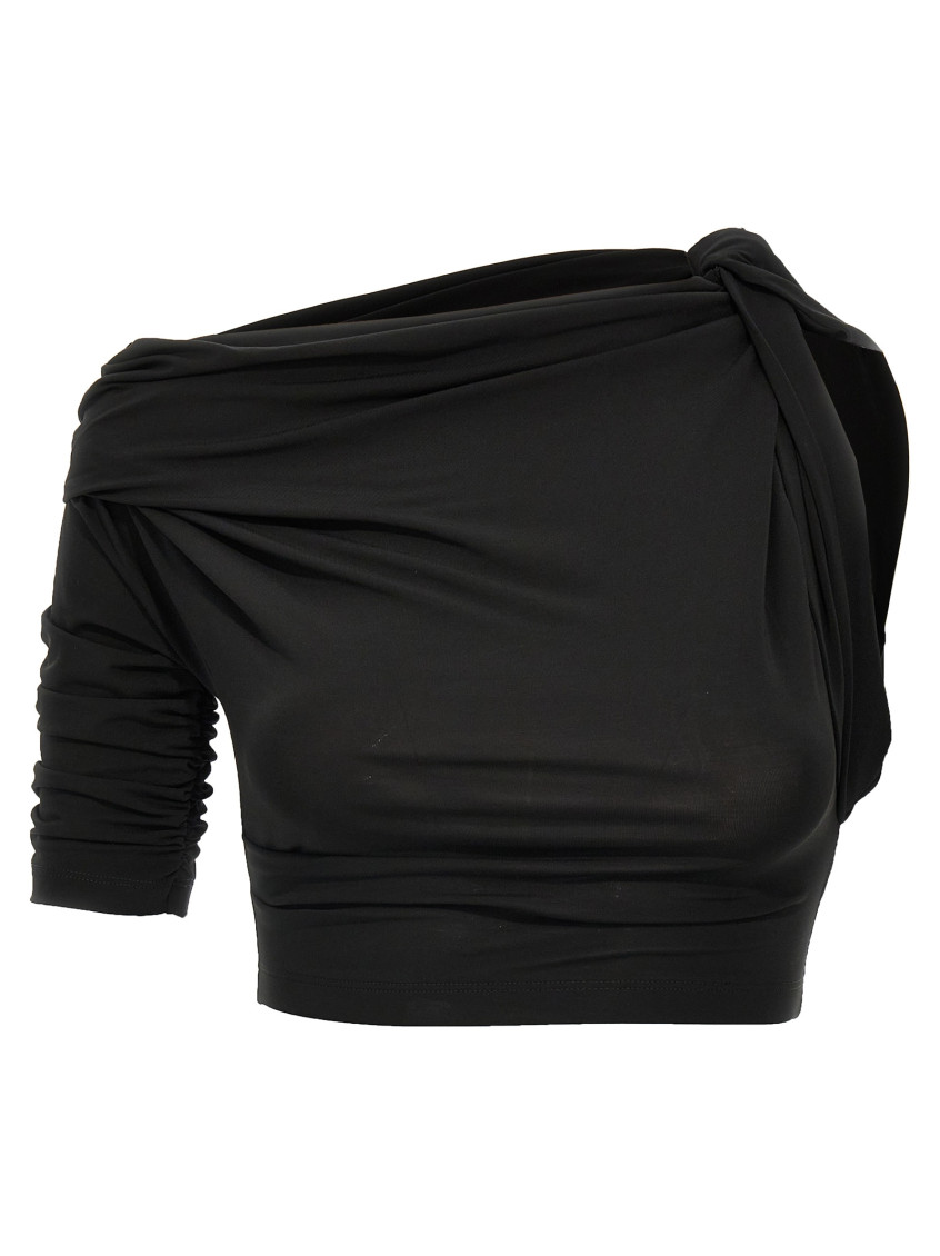 Jacquemus Women Le Haut Drapeado In Black