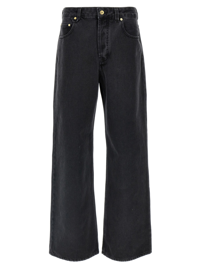 Jacquemus Black Le De-nmes Large Jeans In Black