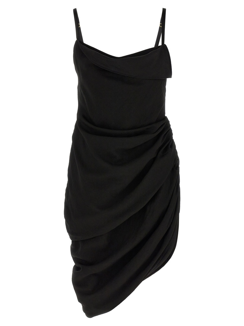 Shop Jacquemus Black La Robe Saudade Dress