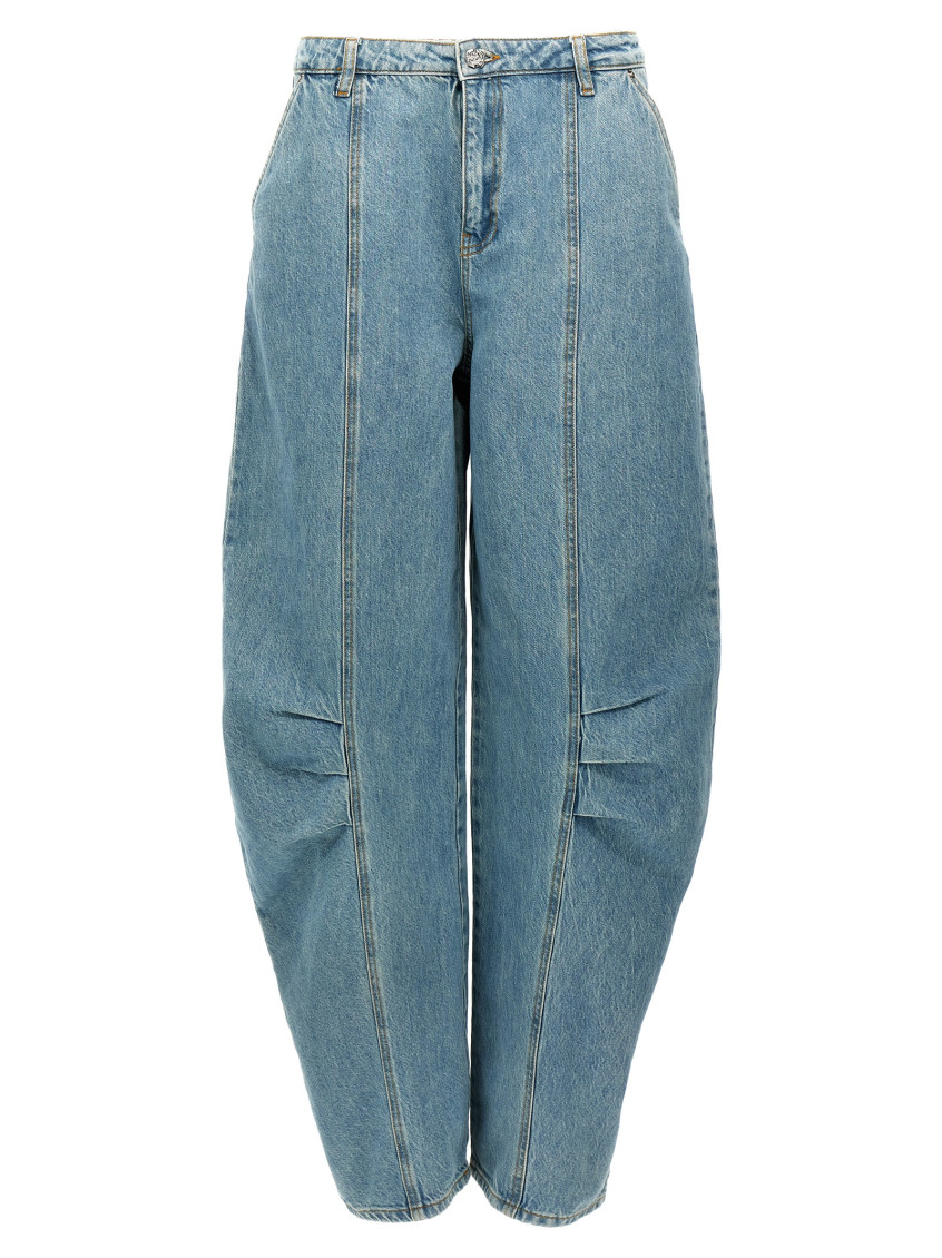 Shop Rotate Birger Christensen Light Blue Sculptured Jeans
