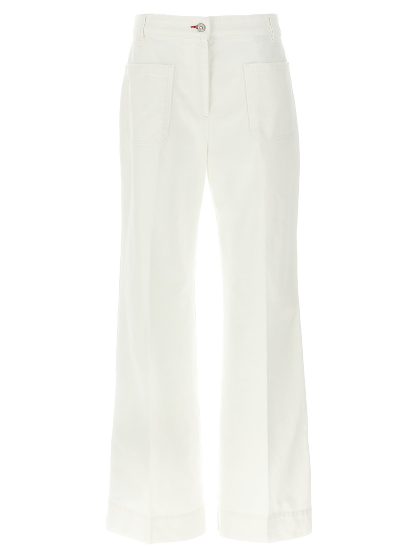 Shop Victoria Beckham White Alina Jeans