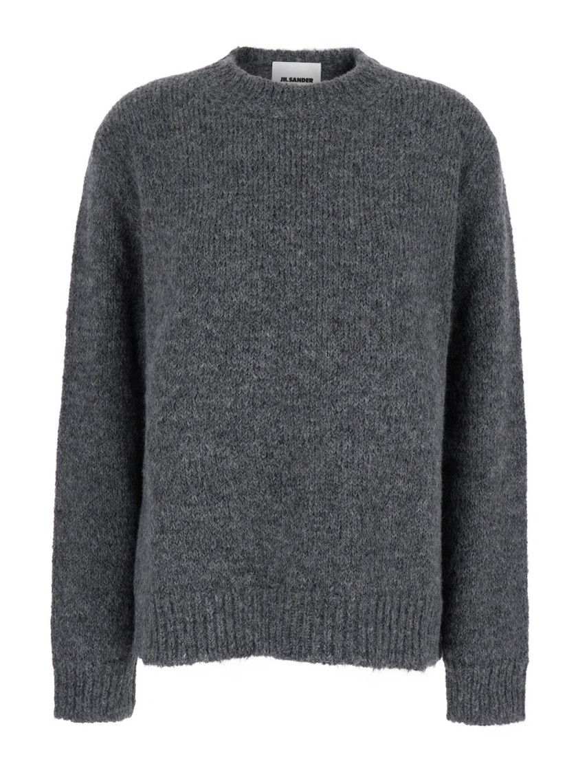 Jil Sander Grey Oversized Sweater In Grey