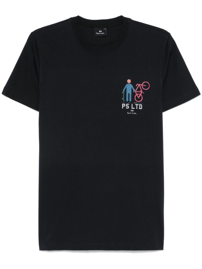 PAUL SMITH NAVY BLUE P5 LTD BIKE T-SHIRT