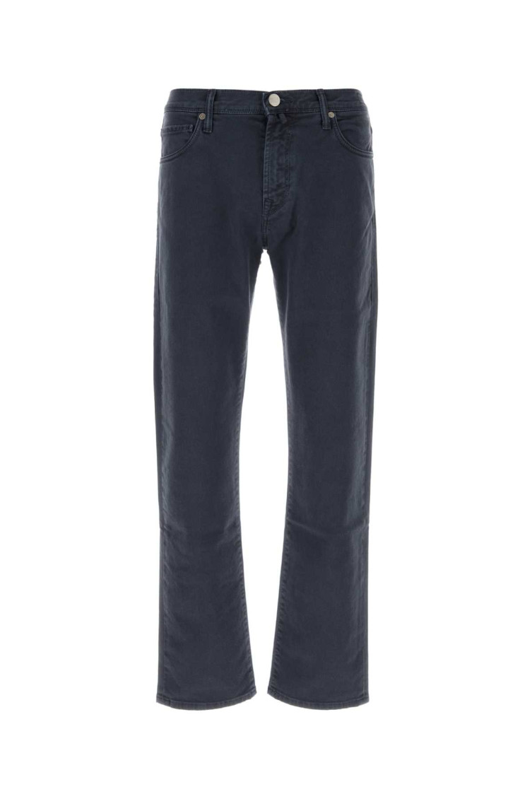 Incotex Denim Jeans Stretch Back Pockets In Blue