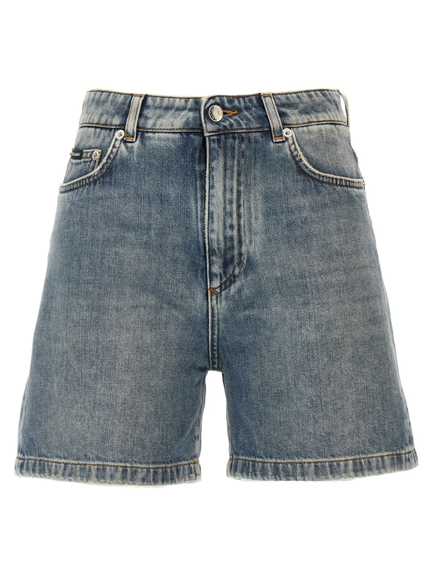 Shop Dolce & Gabbana Light Blue Denim Shorts