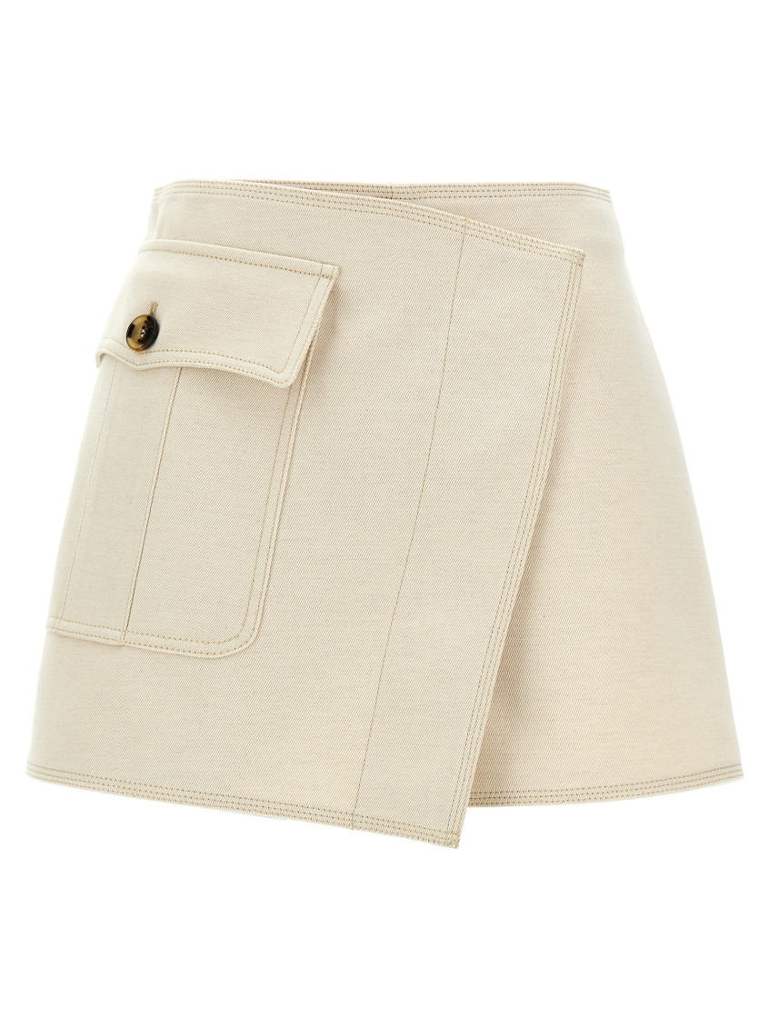 Shop Philosophy White Canvas Skort