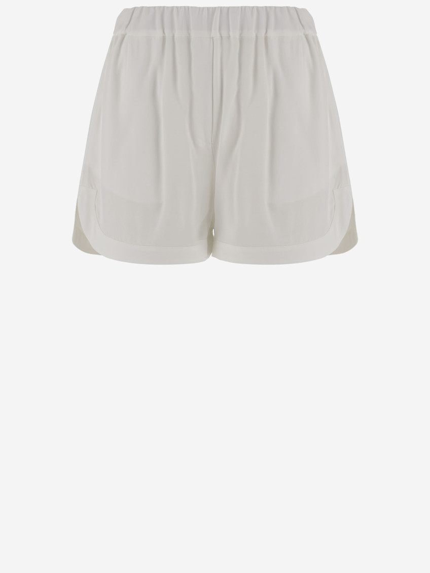 Pinko Linen And Viscose Short Pants In Beige