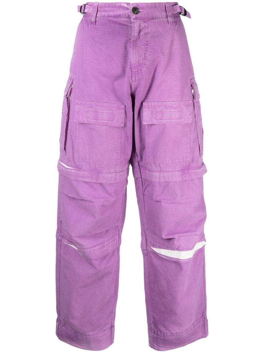 Shop Darkpark Purple Cargo Trousers