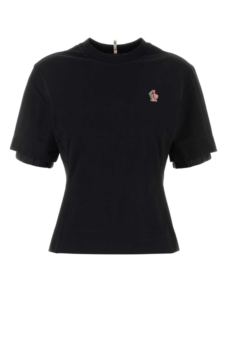Moncler Patch With Logo T-shirt In Black