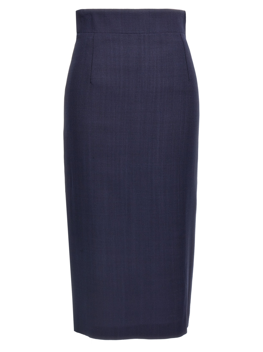 Tagliatore 'myra' High-waisted Knee-length Skirt In Blue