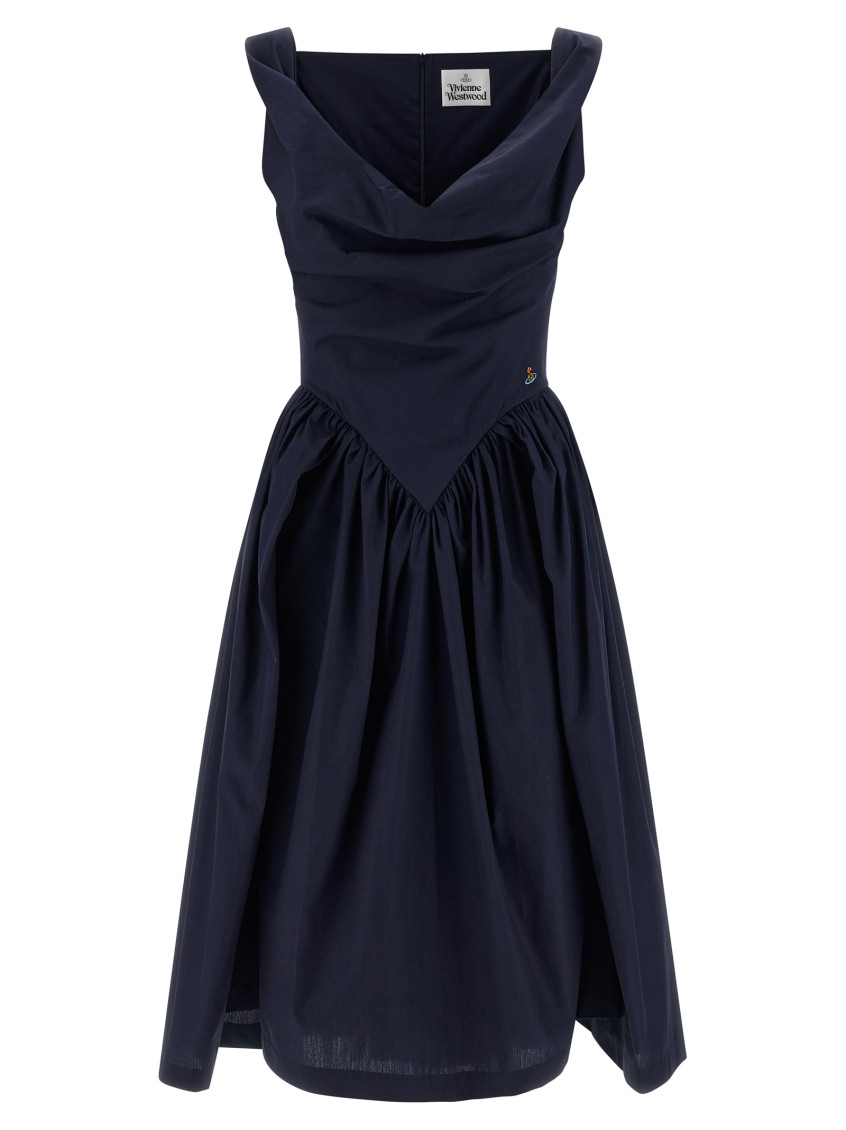 Vivienne Westwood Blue Sweetheart Neck Flared Mini Dress for Women Online India at Darveys.com Vivienne Westwood Blue Sweetheart Neck Flared Mini Dress for Women Online India at Darveys.com