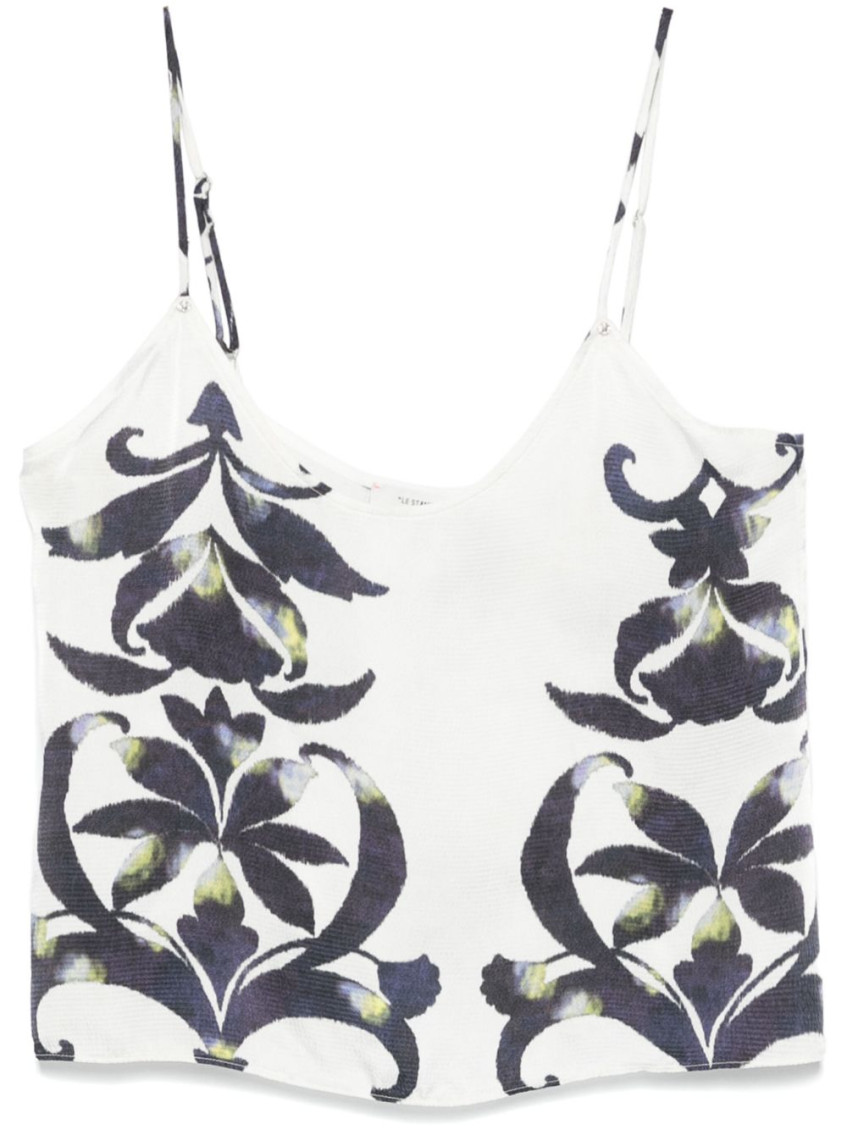 Shop Forte Forte White Floral-print Top