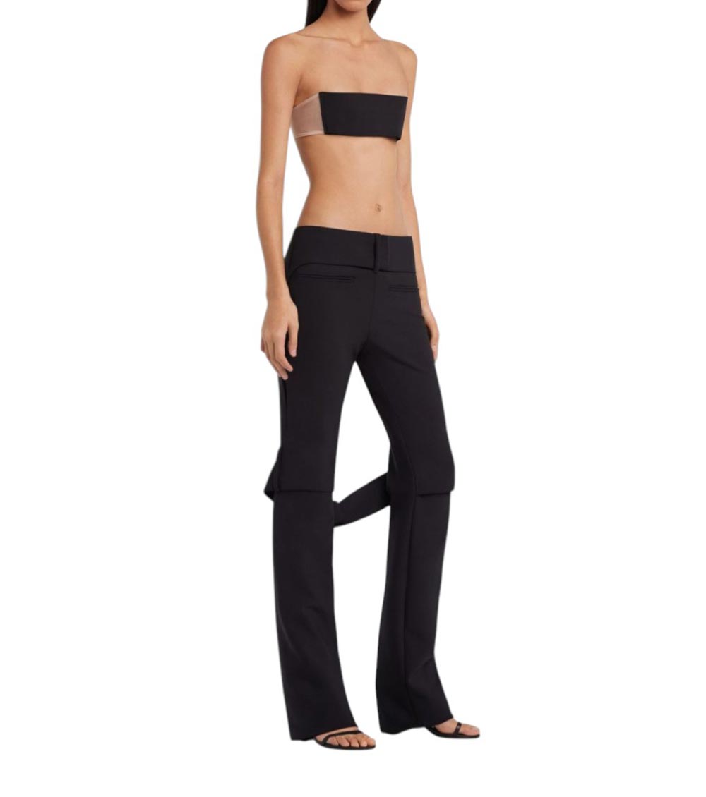 Courrèges Black Bandeau Top