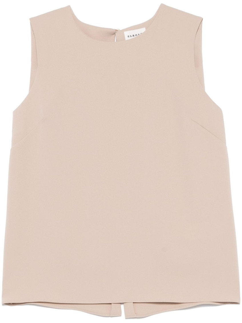 P.A.R.O.S.H BEIGE CREPE BLOUSE 
