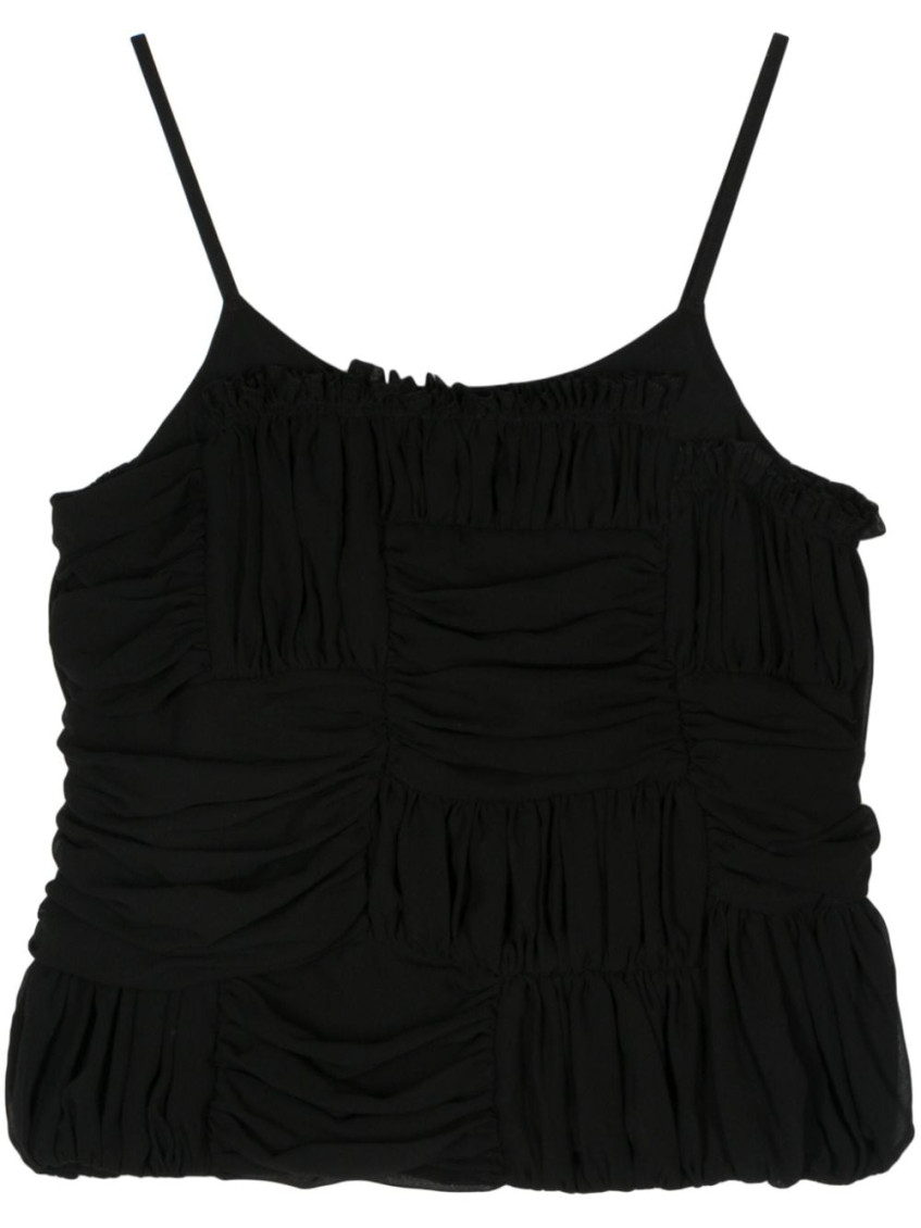 COMME DES GARÇONS BLACK RUFFLED TOP