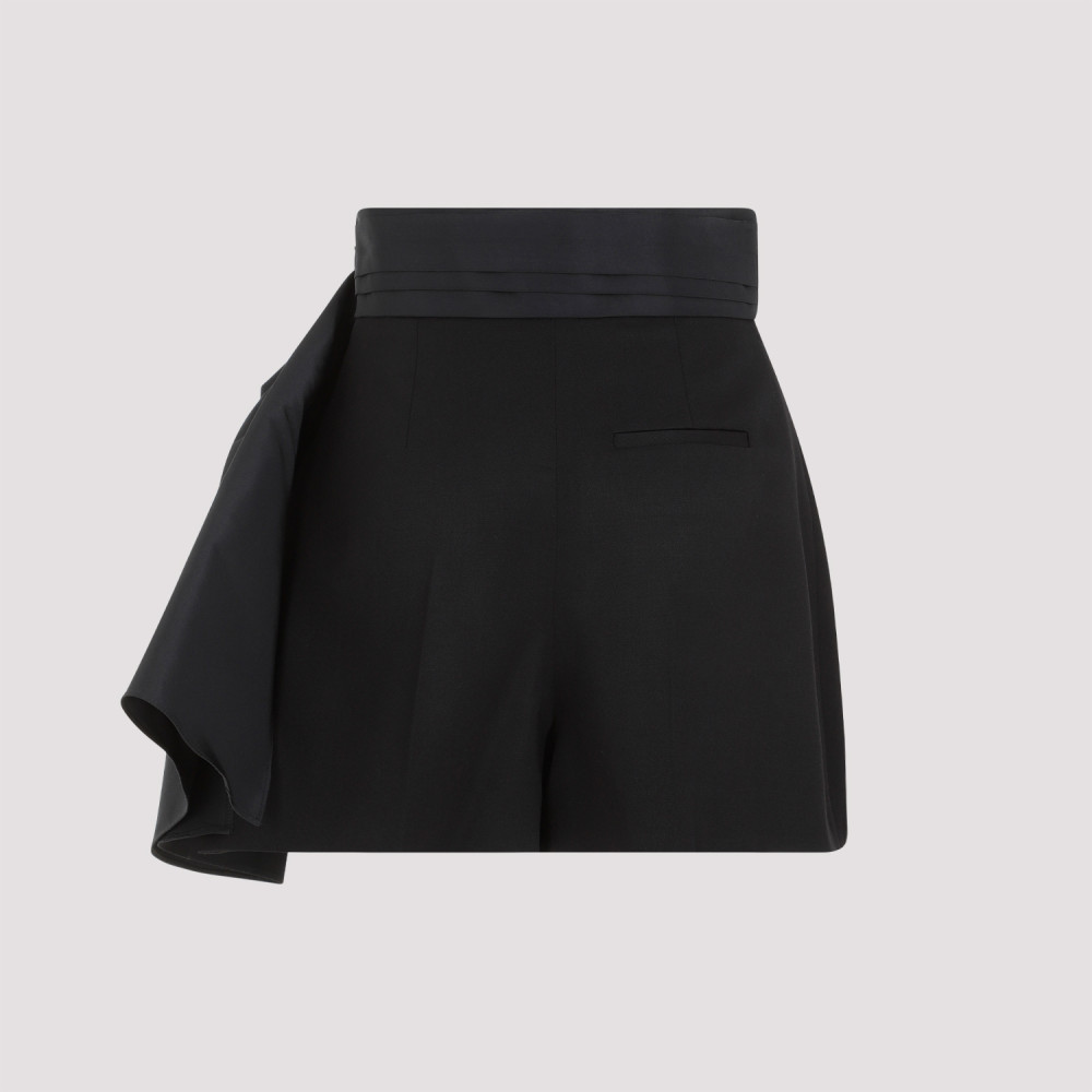ショートパンツ ALEXANDER MCQUEEN CUPRO SHORTS Alexander Mcqueen Black Cupro Shorts for Women Online USA at