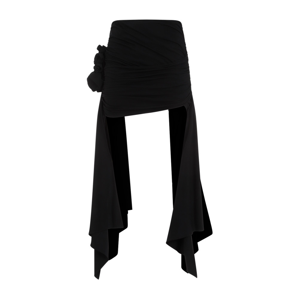 Magda Butrym Floral-applique Mini Skirt In Black