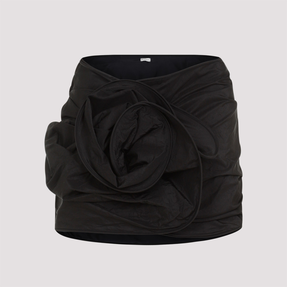 Shop Magda Butrym Black Black Silk Mini Skirt