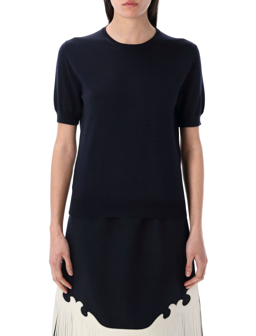 Prada Midnight Blue Wool Sweater In Blue