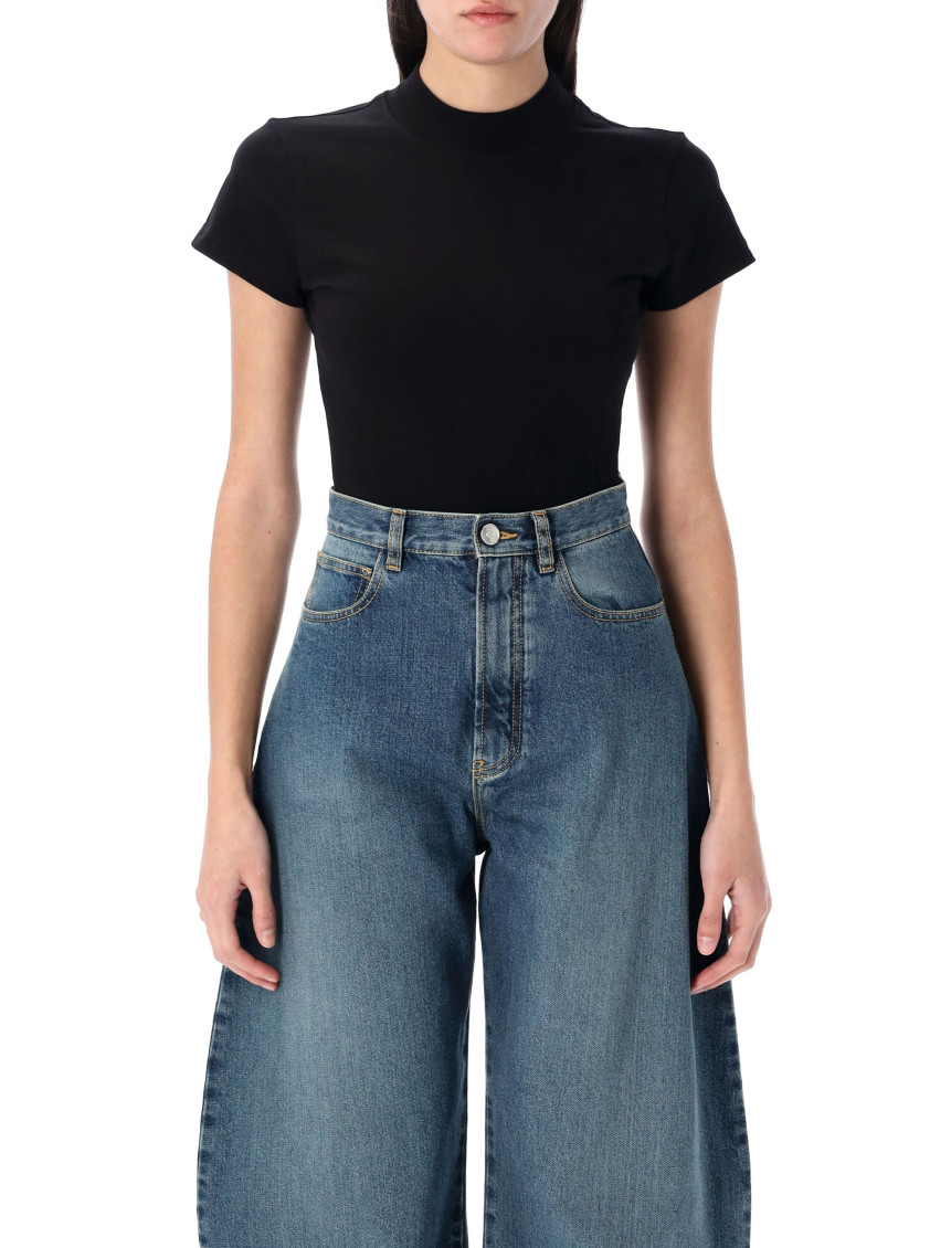 Alaïa Logo-embroidered T-shirt In Black