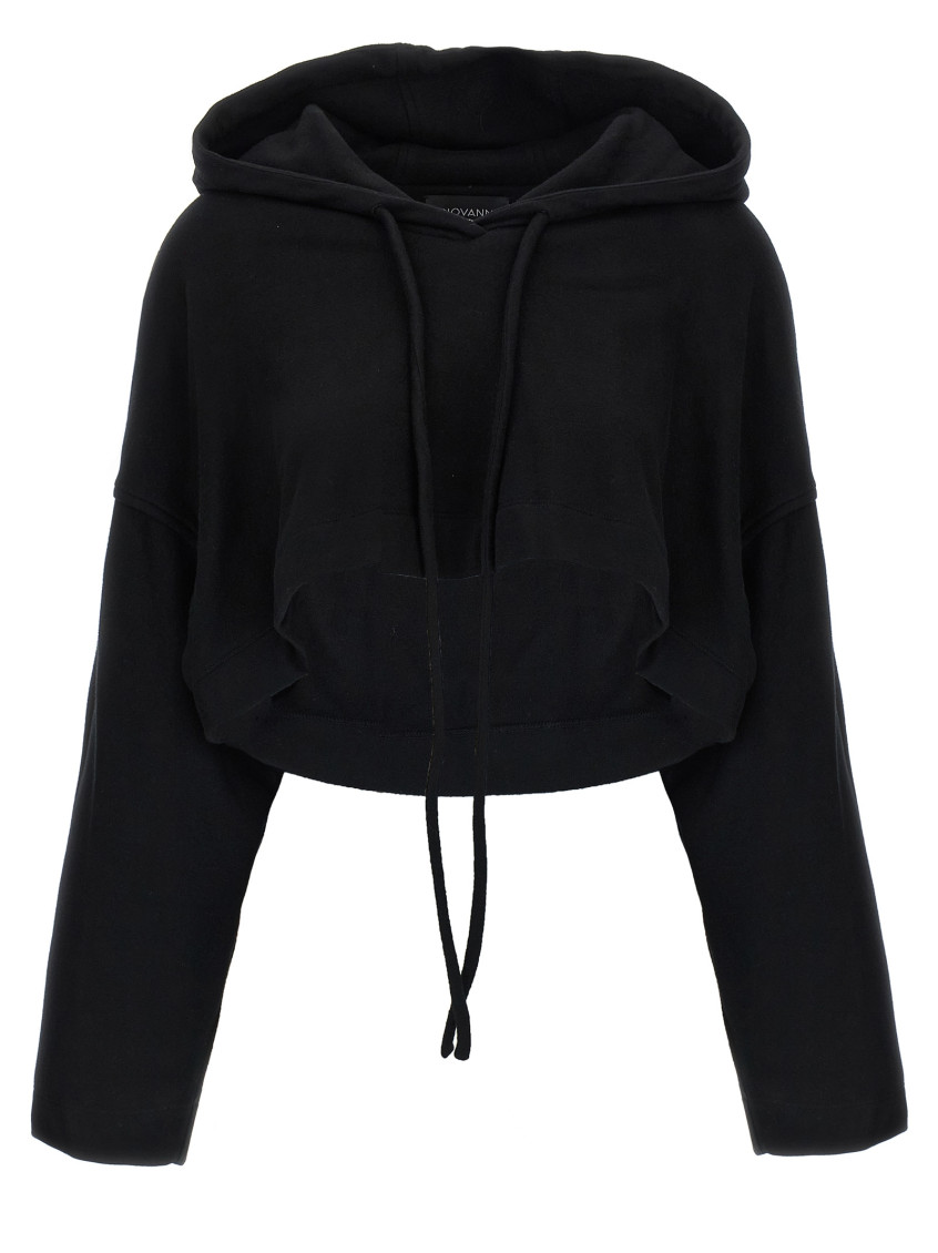 Giovanni Bedin Asymmetrical-hem Hoodie In Black