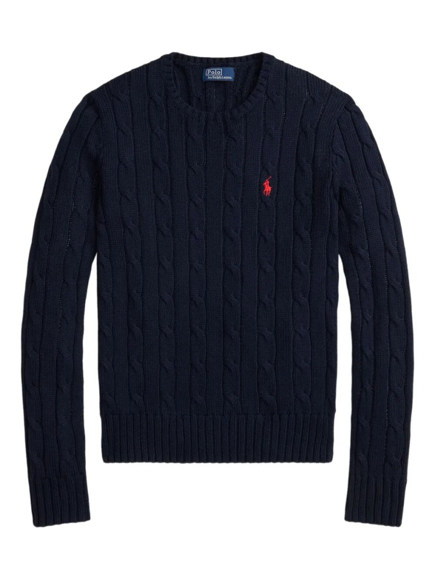 Ralph Lauren Navy Blue Embroidered Logo Sweater