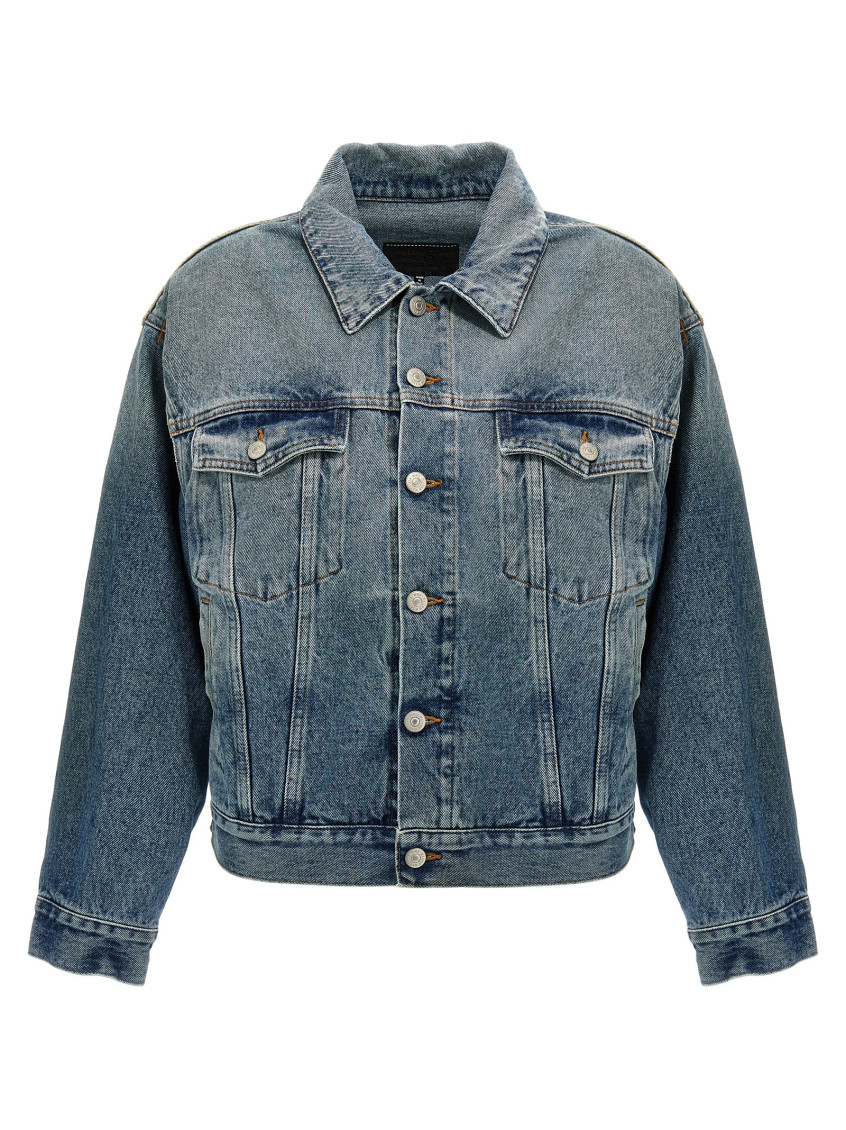 Mm6 Maison Margiela Mm6 By Maison Margiela Cut-out Denim Jacket With Unique Sleeve Details In Denim