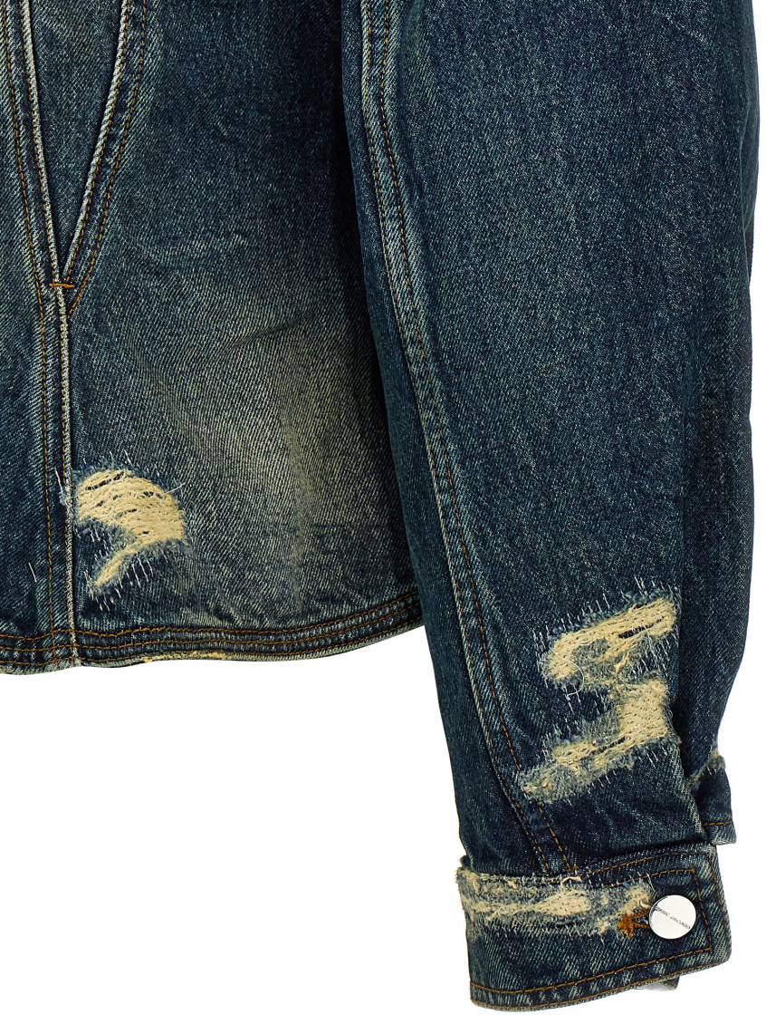 Marc Jacobs Blue The Rip And Repair Fluted Denim Jacket for Women