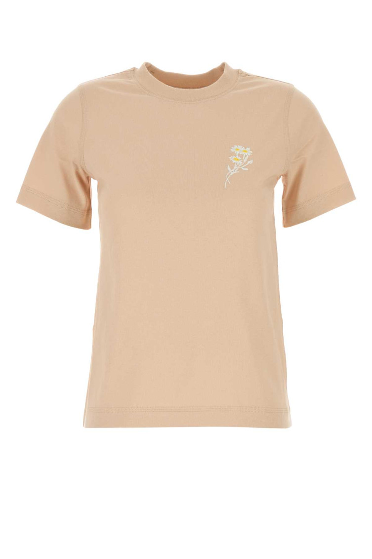 Burberry Women Peach Cotton T-shirt In Peach