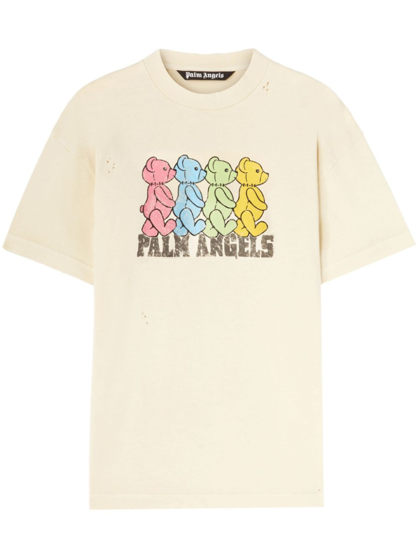 Shop Palm Angels Off White Crossroads Bears T-shirt
