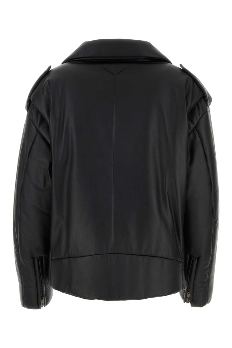 Prada Black Leather Jacket for Women Online India at Darveys.com