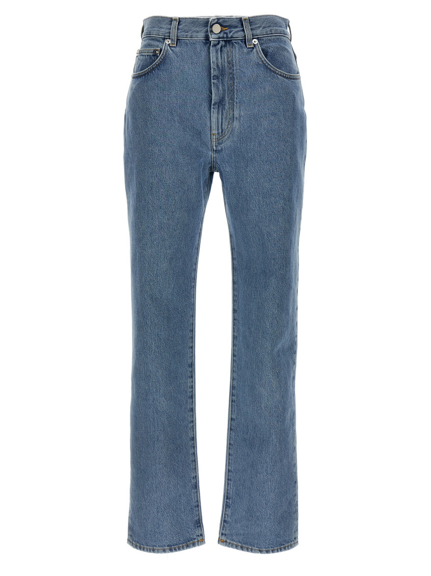 Loulou Studio + Net Sustain Wular High-rise Straight-leg Organic Jeans In Light Blue