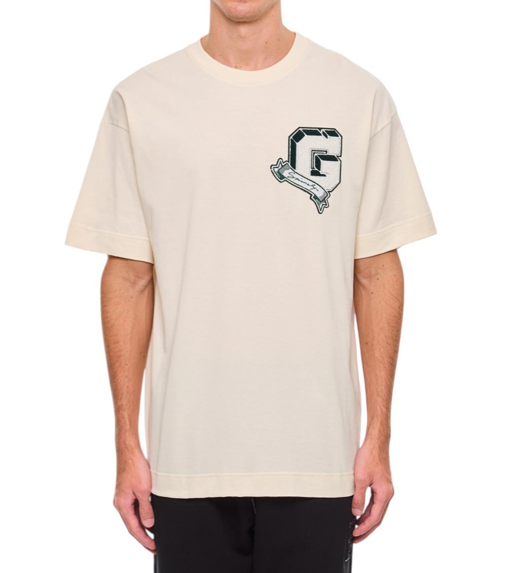 Givenchy G Patch College Crewneck T-shirt In White