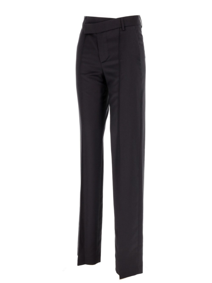 Ann Demeulemeester Black Vanja Asymmetric Trousers for Women