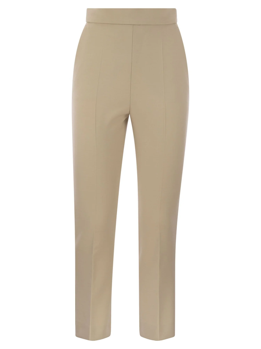 Max Mara Beige Nepeta High-waist Tailored Trousers In Beige