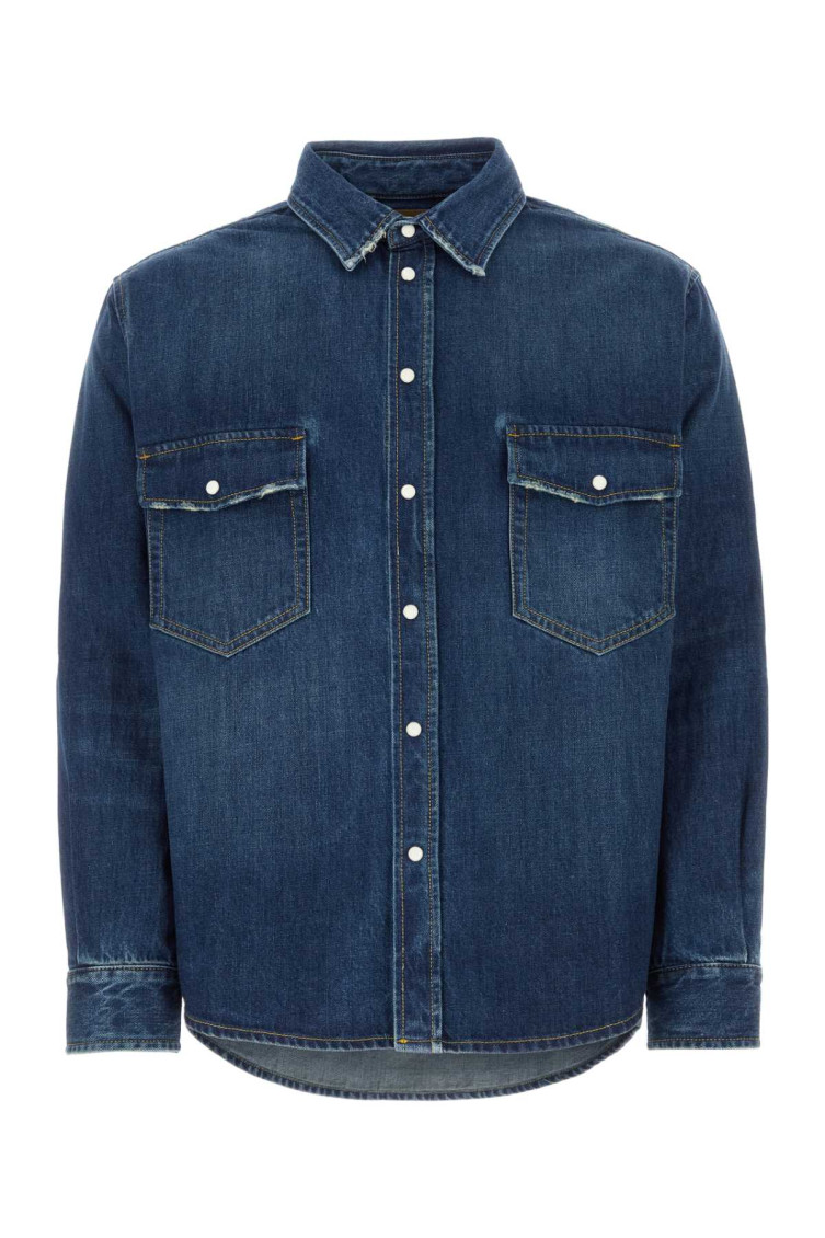 1989 Studio Shirt With Chest Pockets And Embroidered Detail In Denim