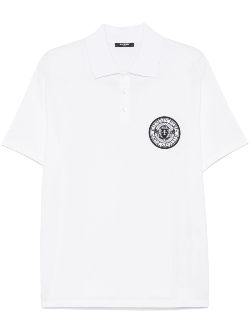 Balmain Oversized Ss Polo Shirt In White