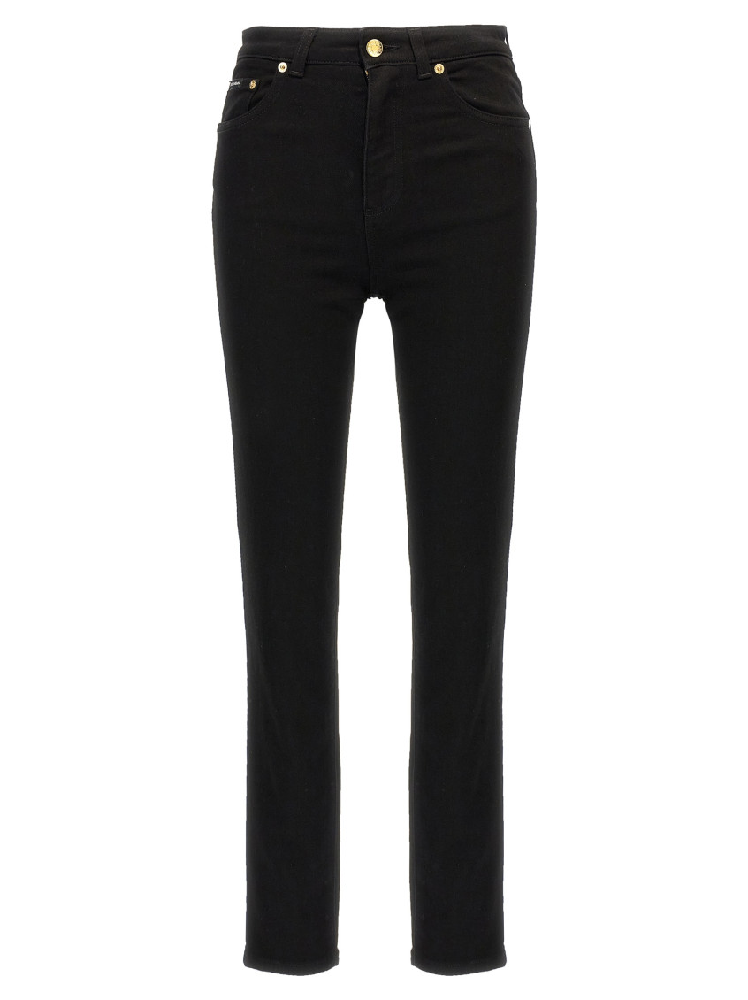 Dolce & Gabbana 5-pocket Trousers Featuring Belt Loops In Black