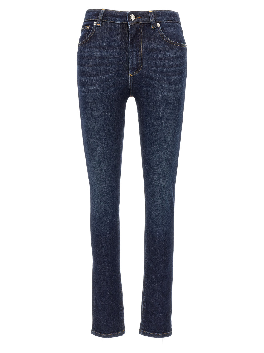 Dolce & Gabbana Slim Fit Denim Trousers With Five Pockets In Blue