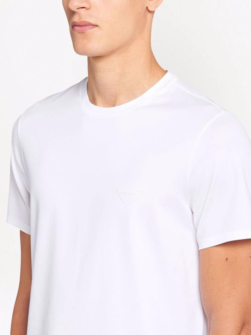 Prada White Classic T-shirt for Men Online India at Darveys.com