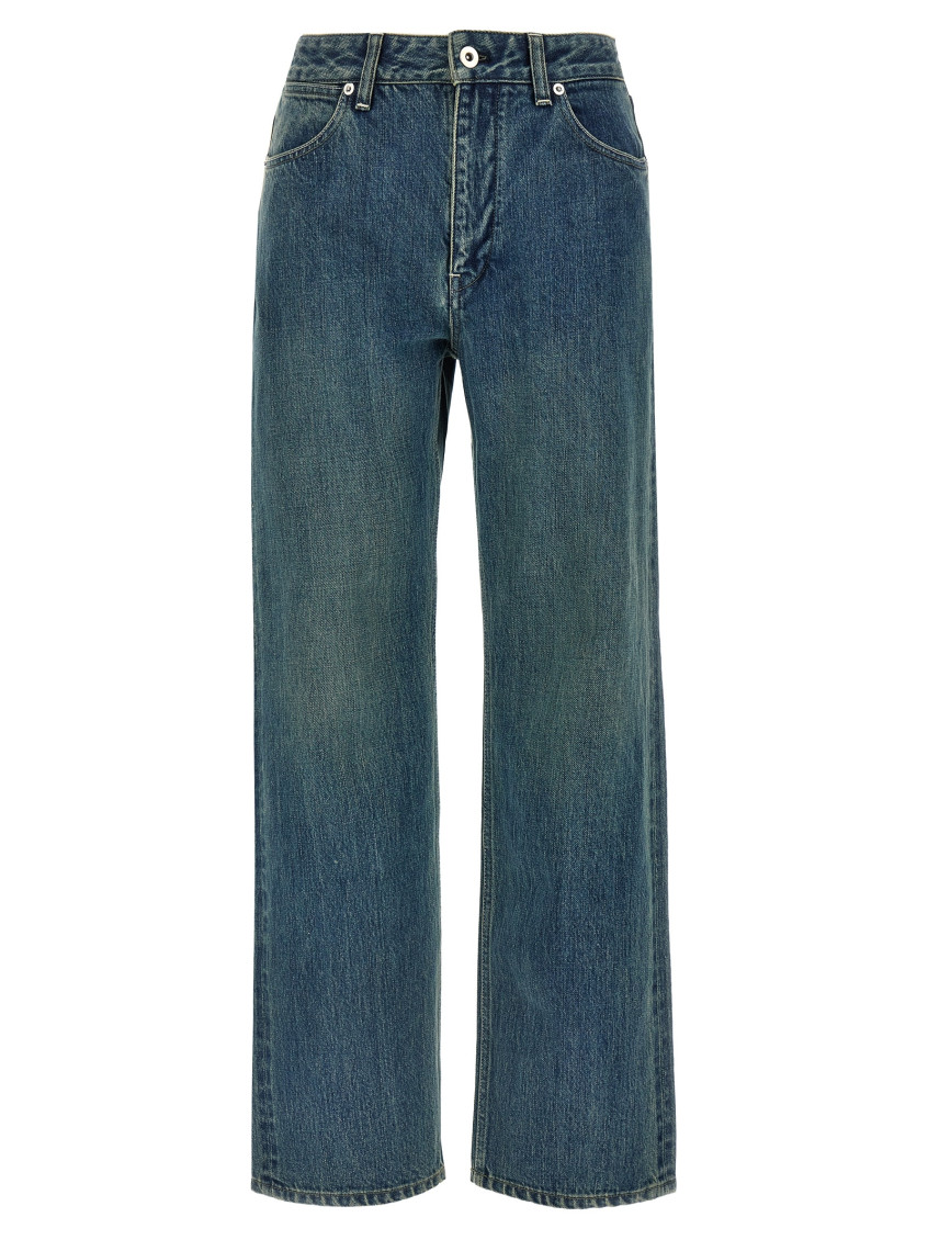 Jil Sander Slim Twist Jeans With Belt Loops In Blue