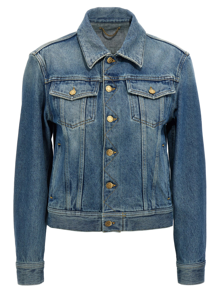 Golden Goose Denim Jacket Casual Jackets And Parka Blue In Blue
