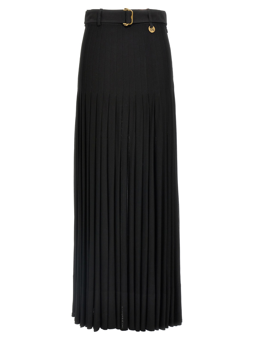 Burberry Crepe Jersey Maxi Skirt Skirts Black In Black