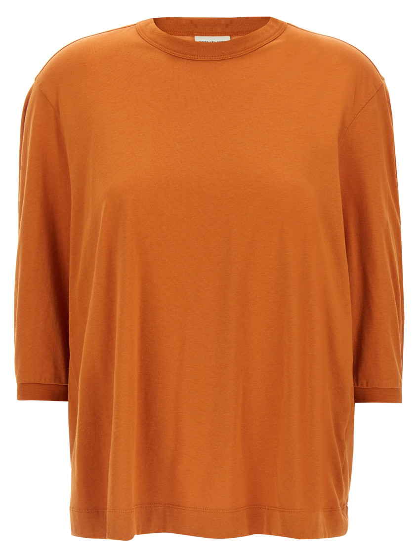 Dries Van Noten Relaxed Fit Round Neck Short Sleeves In Orange